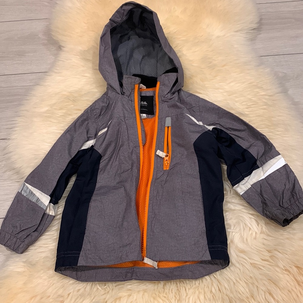 London Fog Gray Hooded Reflective Jacket in 2T